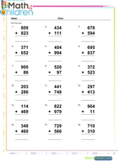  Addition of thousands