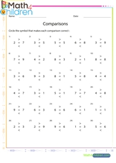  Comparisons worksheet 1