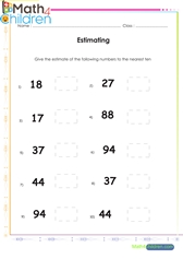  Estimation of numbers to nearest ten